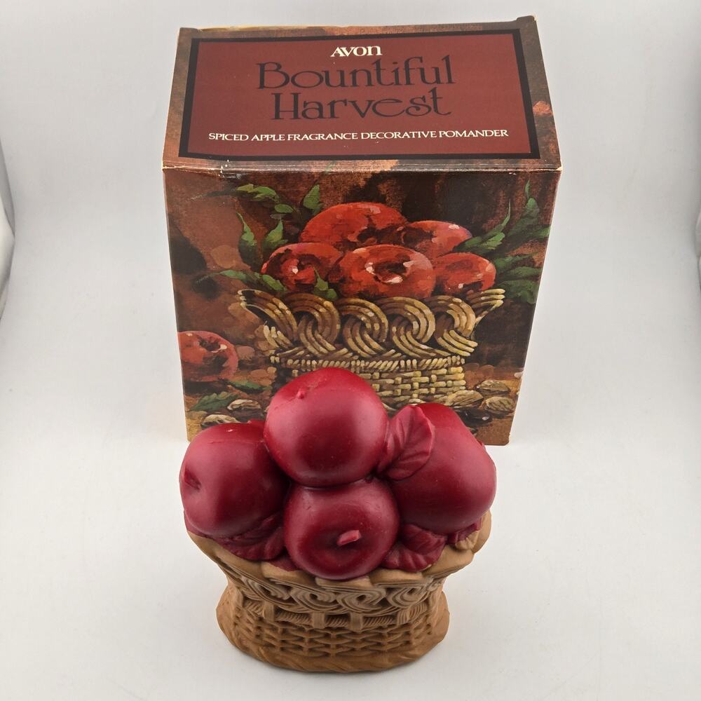 Avon Bountiful Harvest 1978 Spiced Apple Basket Decorative Pomander NOS Vintage